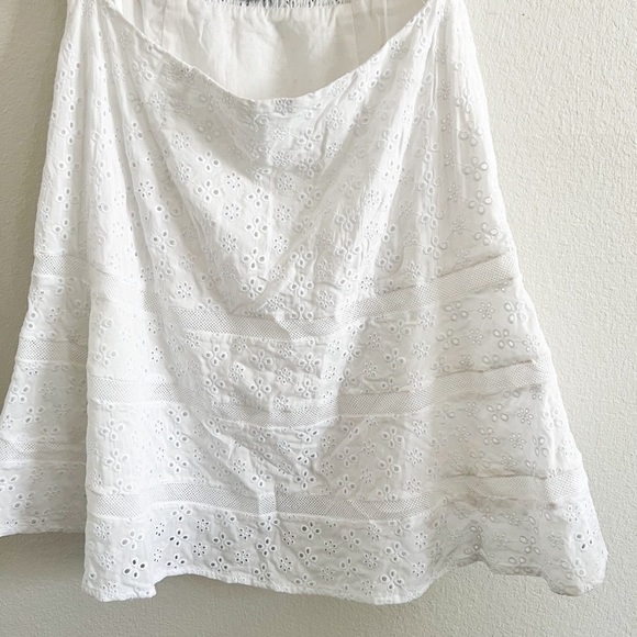 Gianni Bini White Tie Front Eyelet Dress - Picture 9 of 11